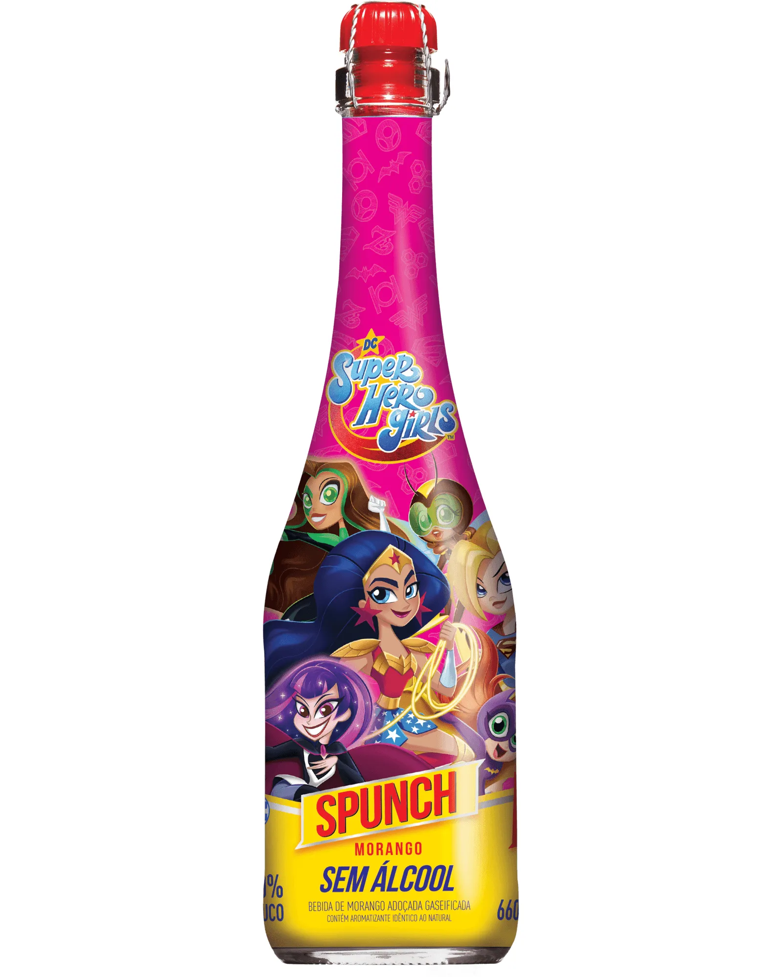 Espumante Infantil Spunch Morango Liga da Justiça 660ml